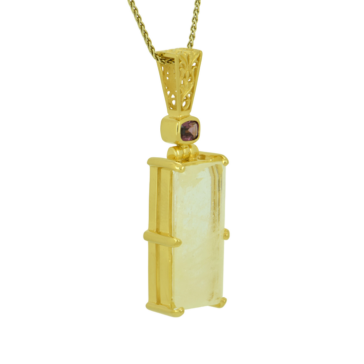 Quartz With Sulphur Pendant