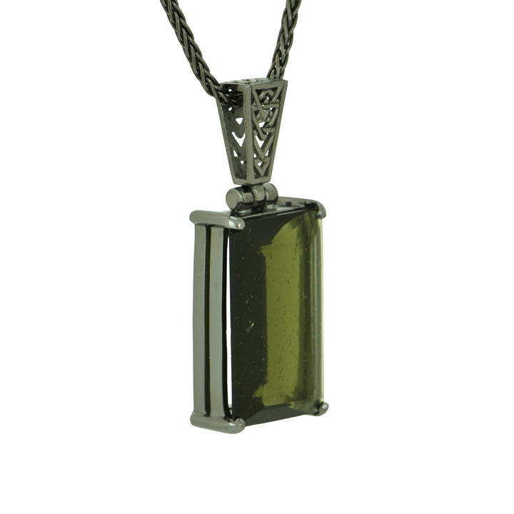 Faceted Moldavite Pendant