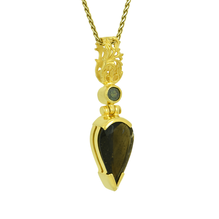 Faceted Moldavite Pendant