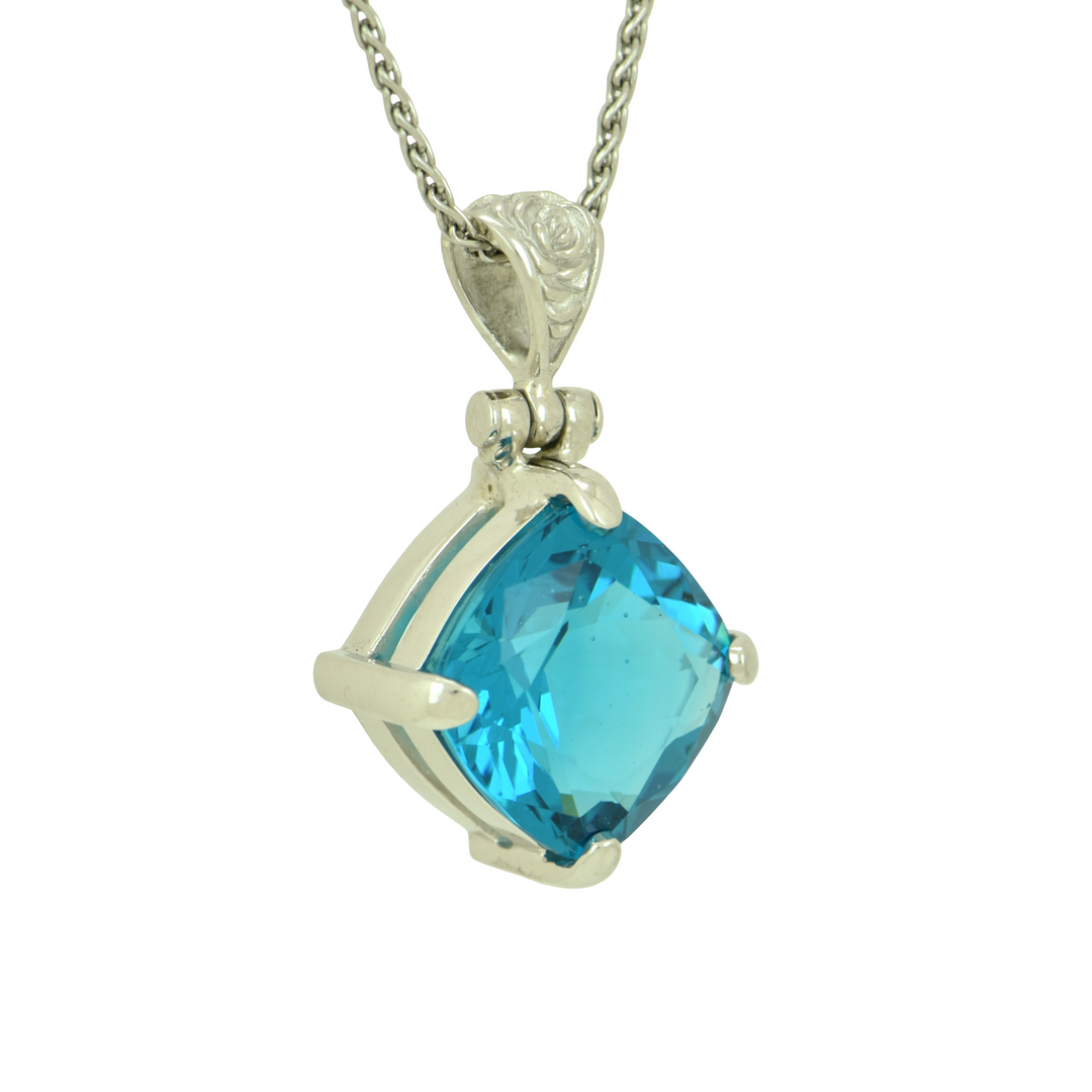 Blue Green Obsidian Pendant