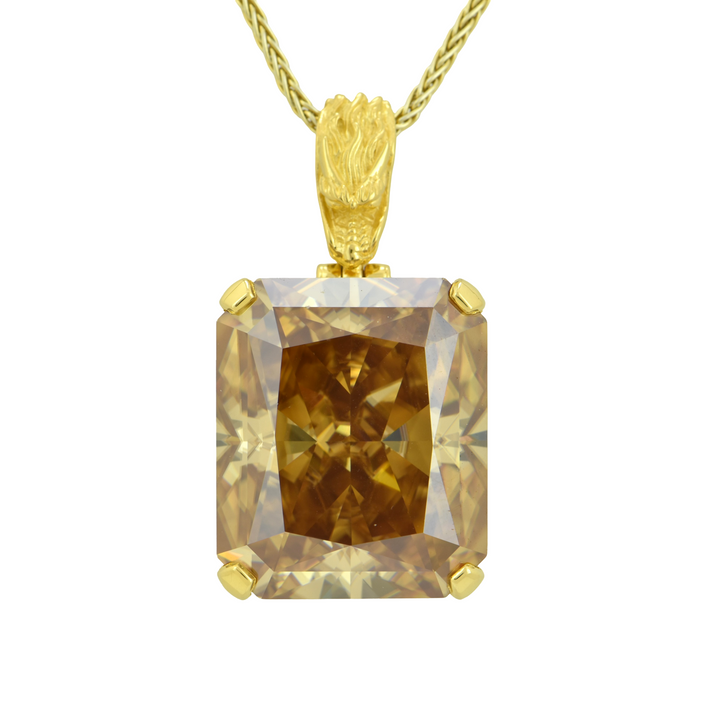 Champagne Moissanite Pendant