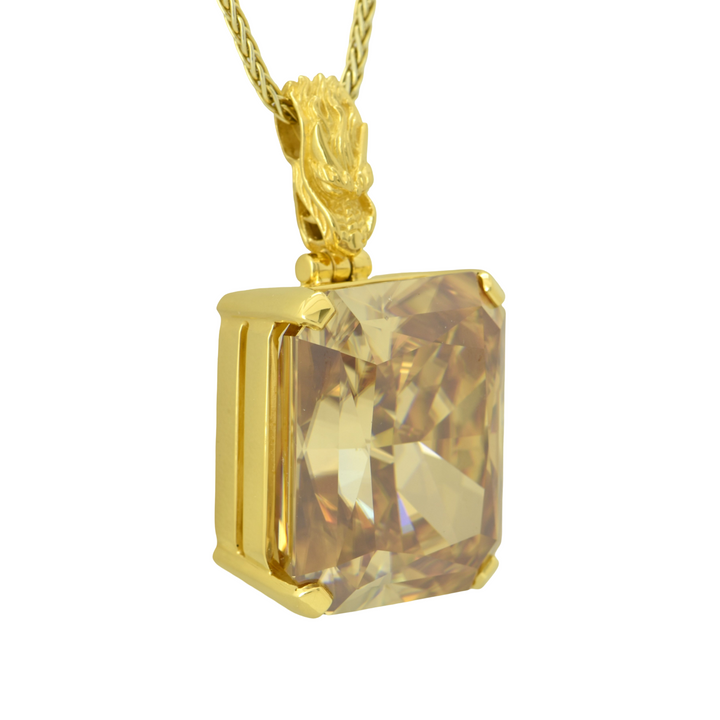 Champagne Moissanite Pendant