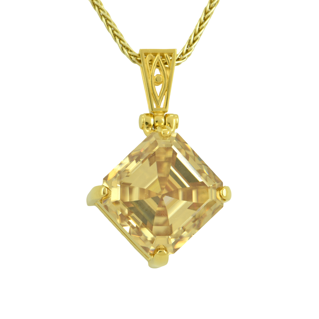 Champagne Moissanite Pendant