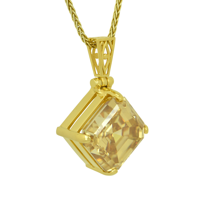 Champagne Moissanite Pendant