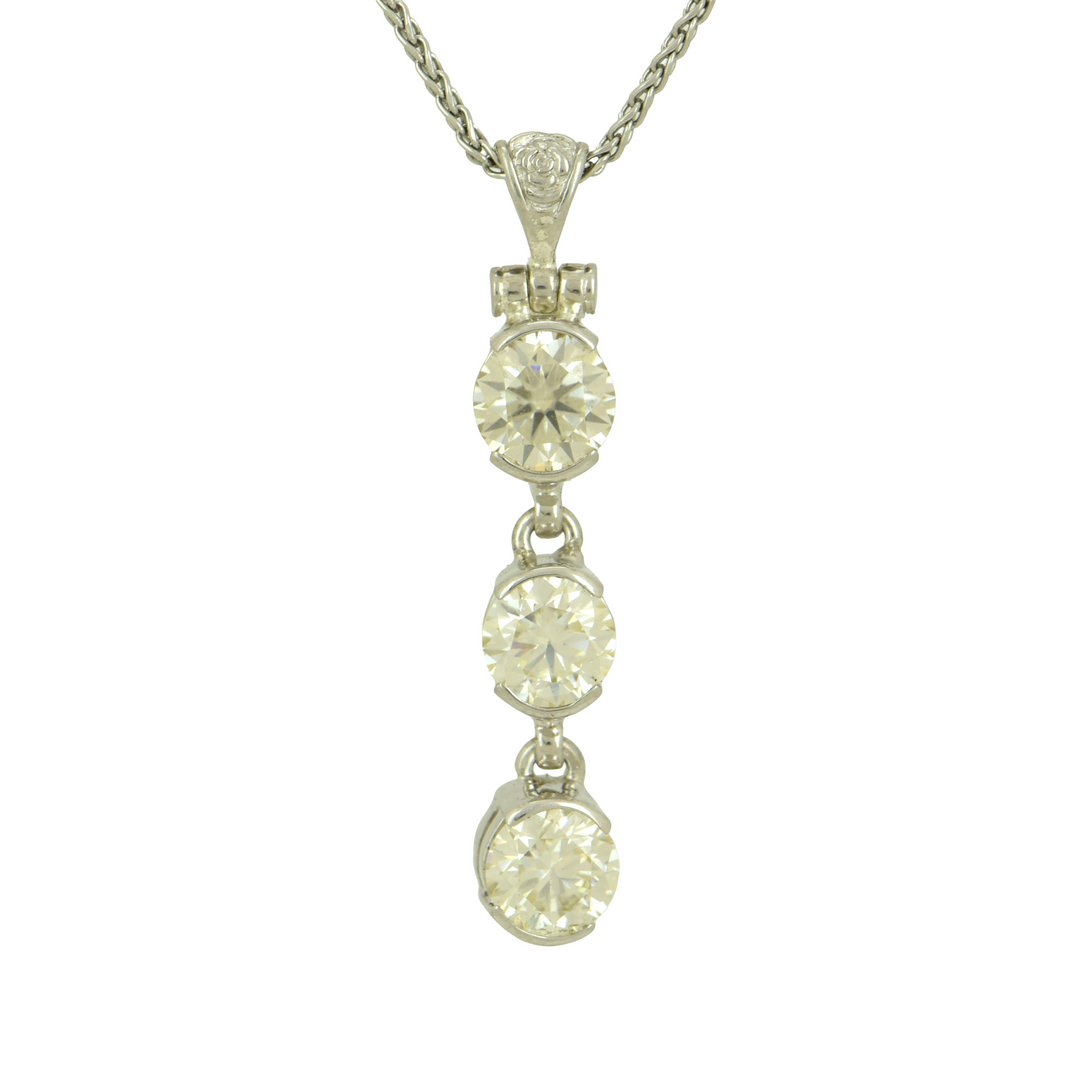 Champagne Moissanite Pendant