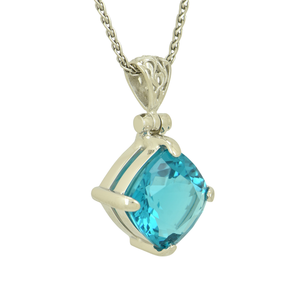 Blue Green Obsidian Pendant