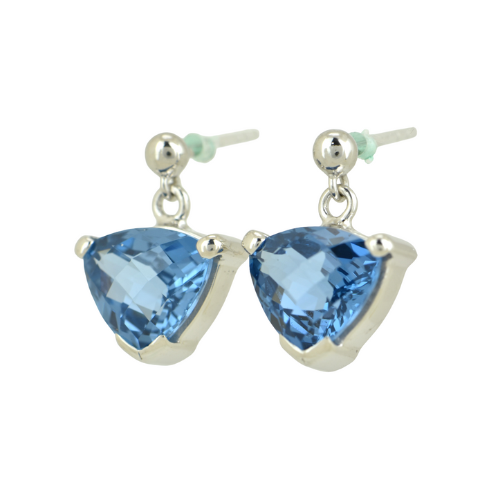 Blue Green Spinel Earrings