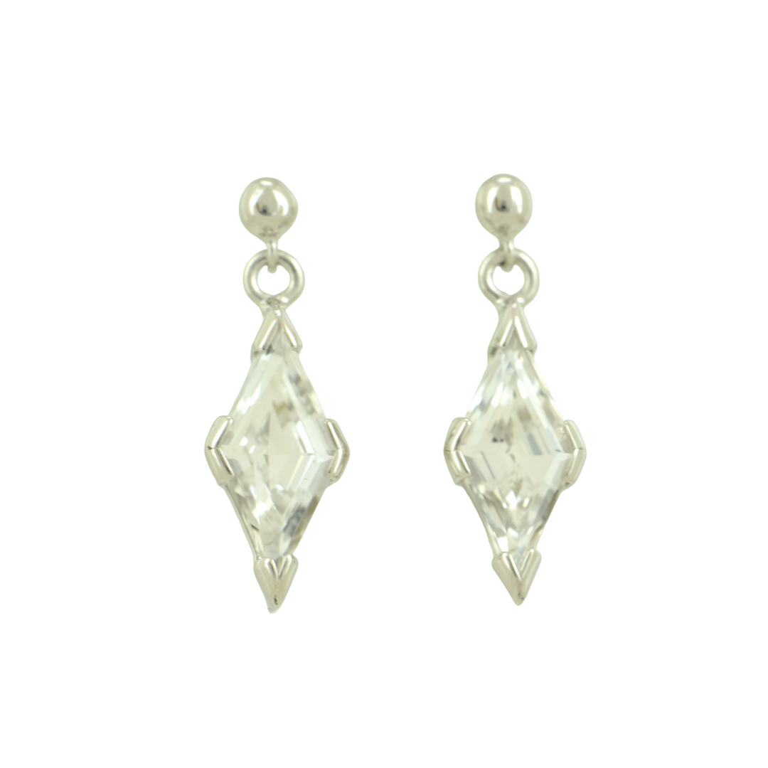 White Sapphire Earrings