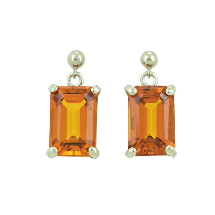 Cognac Sapphire Earrings