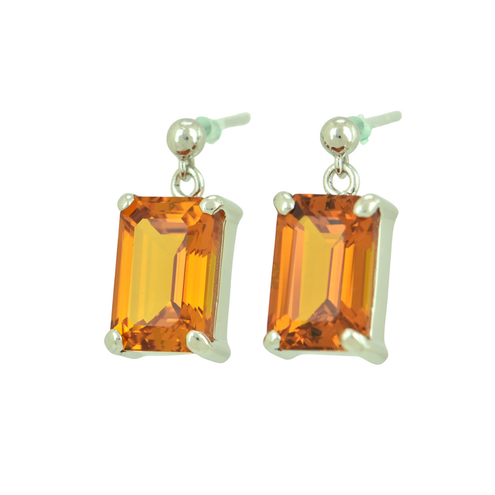 Cognac Sapphire Earrings