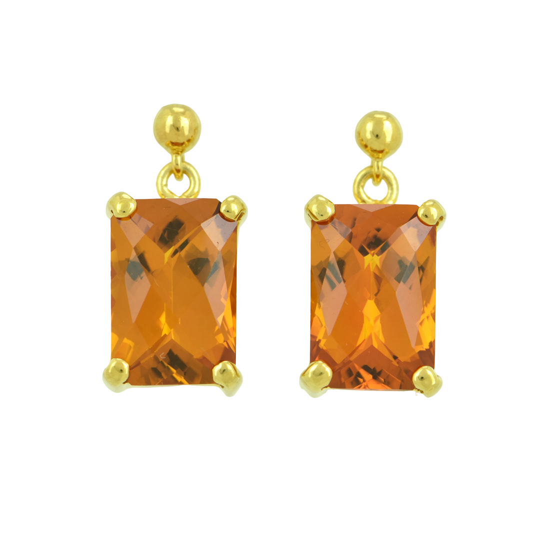 Cognac Sapphire Earrings