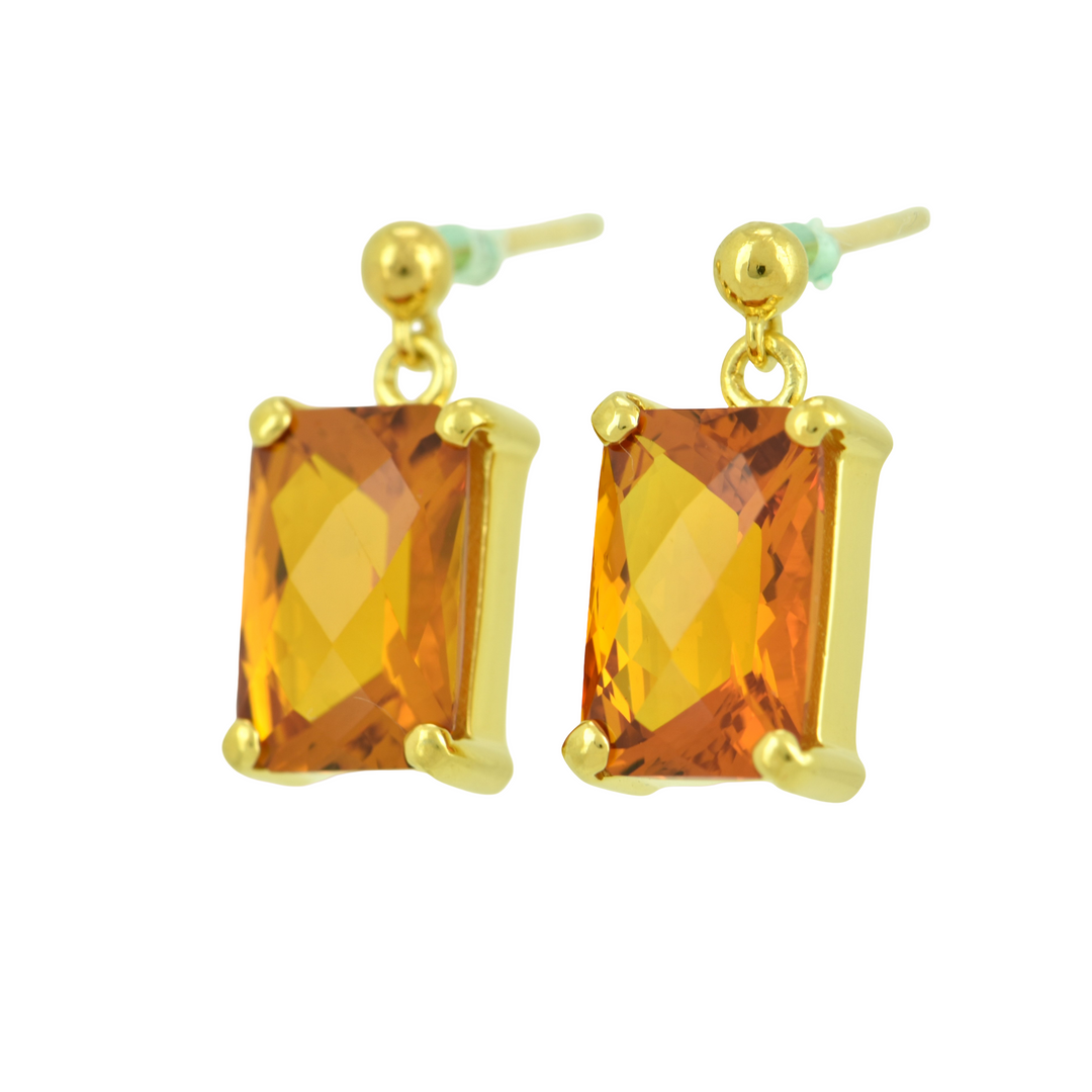 Cognac Sapphire Earrings