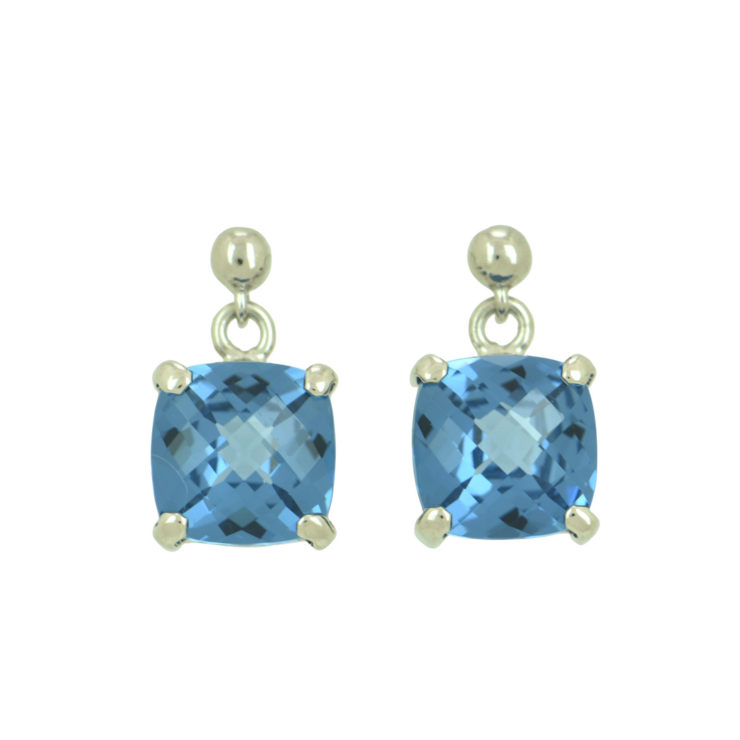 Blue Green Spinel Earrings