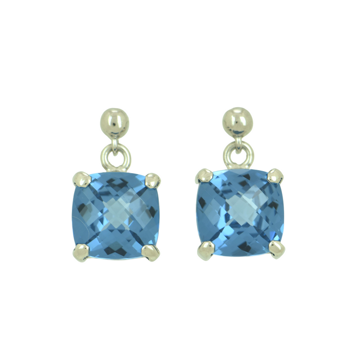 Blue Green Spinel Earrings