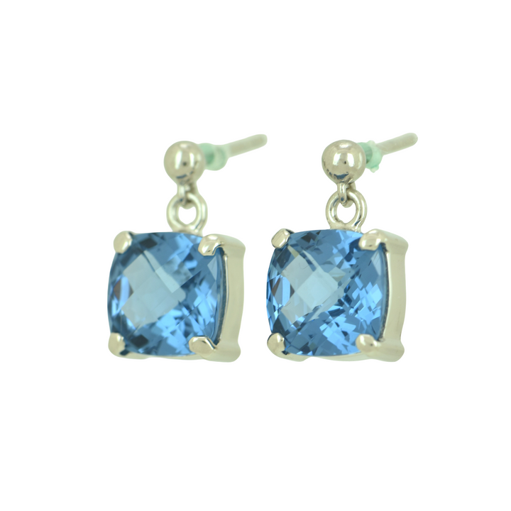 Blue Green Spinel Earrings