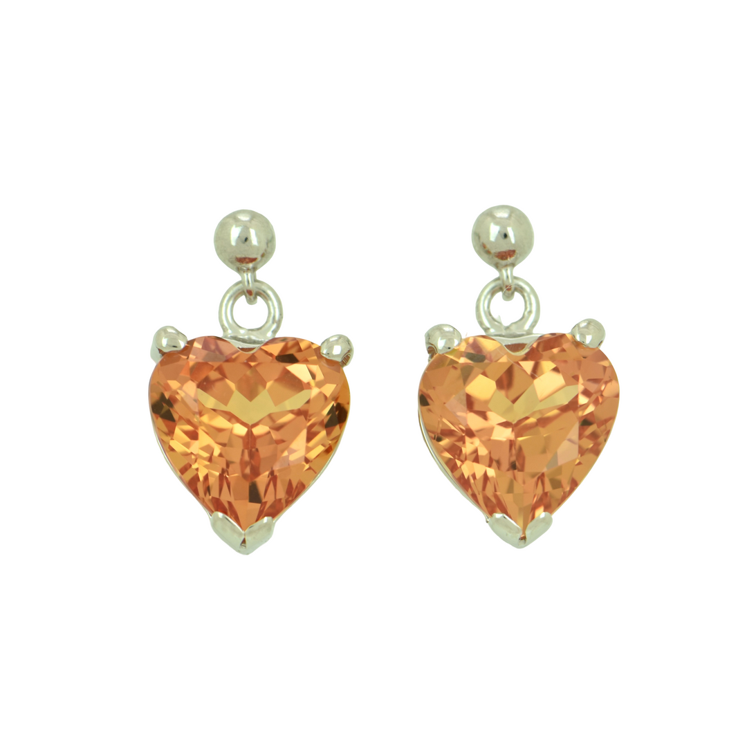 Imperial Pink Sapphire Earrings
