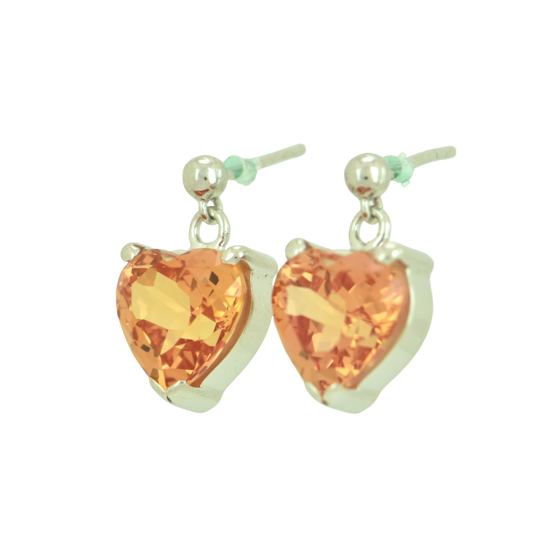 Imperial Pink Sapphire Earrings