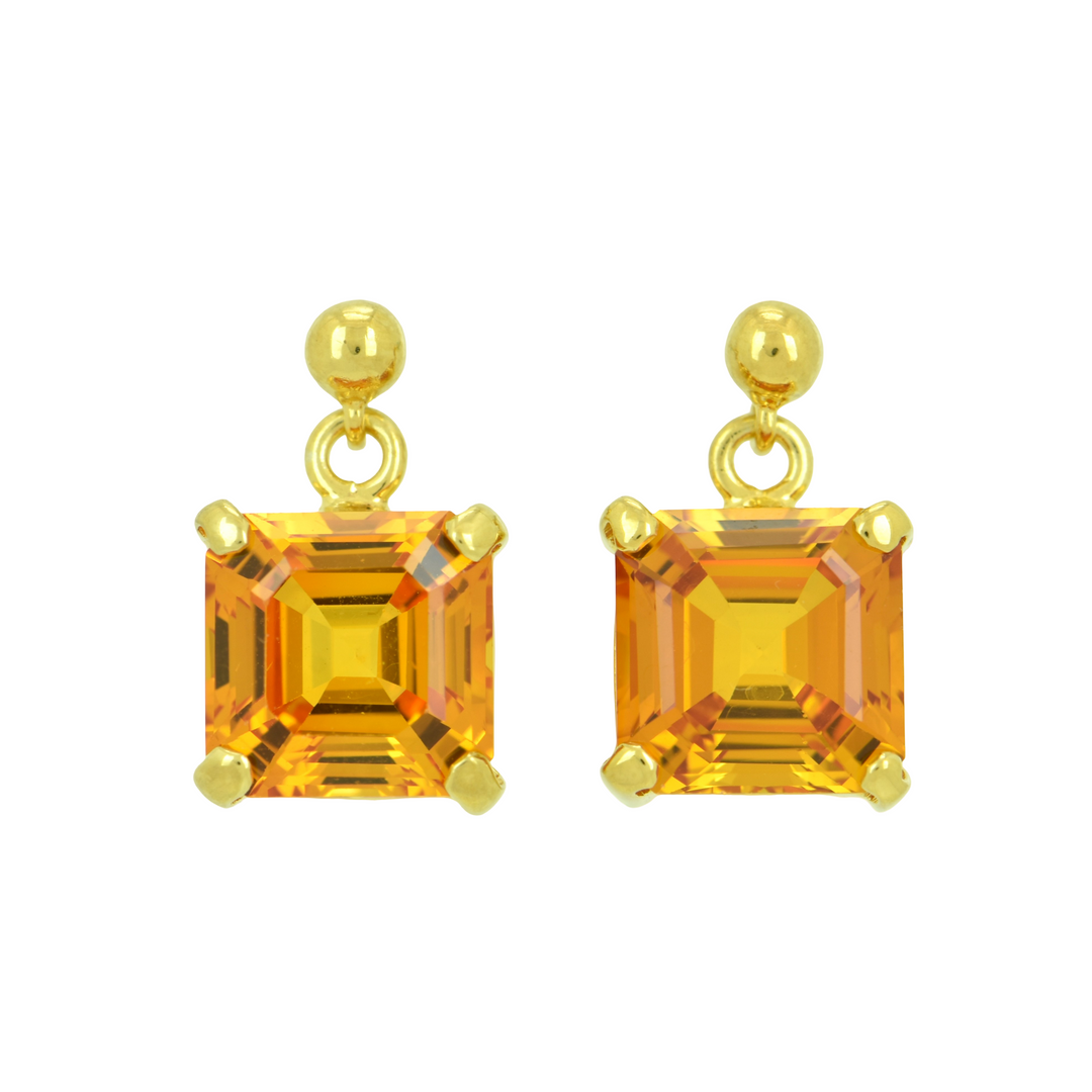 Cognac Sapphire Earrings