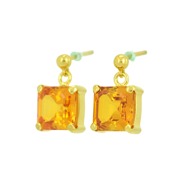 Cognac Sapphire Earrings
