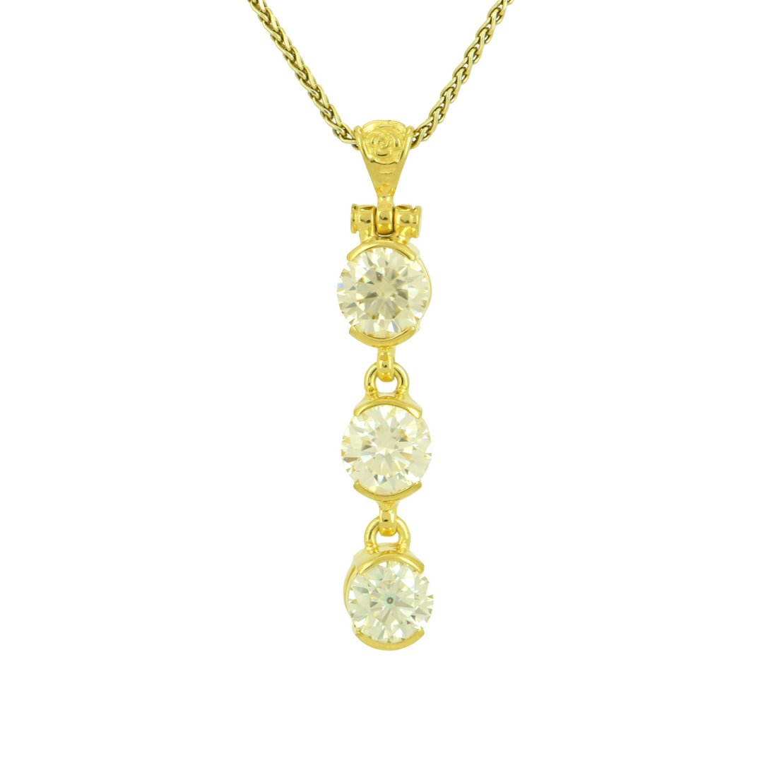 Champagne Moissanite Pendant