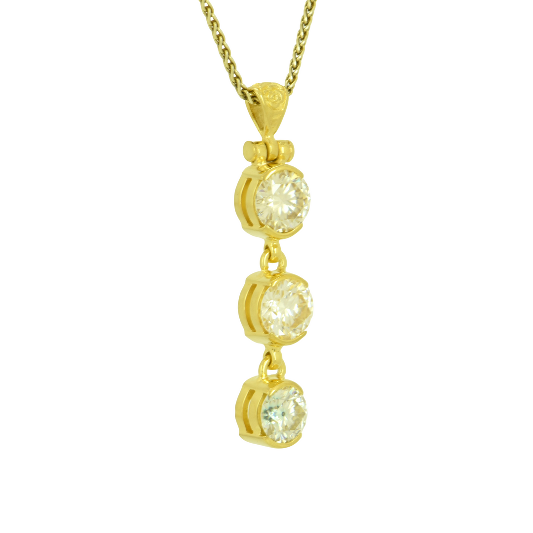 Champagne Moissanite Pendant