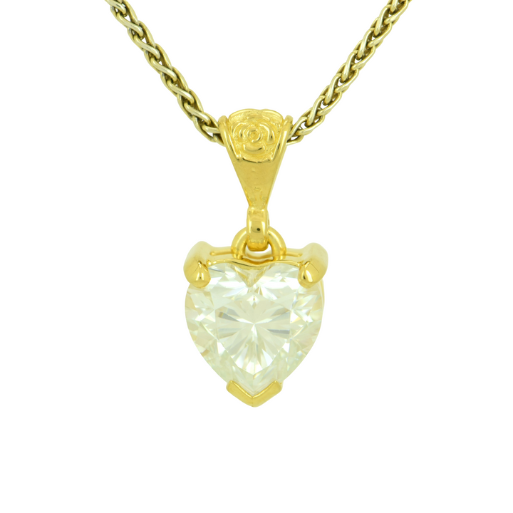 White Moissanite Pendant