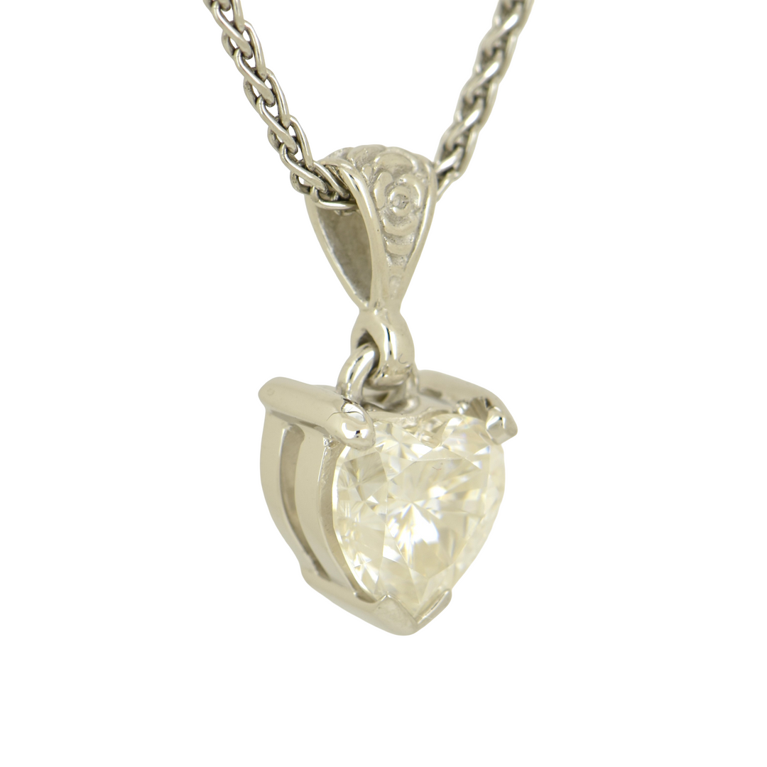 White Moissanite Pendant