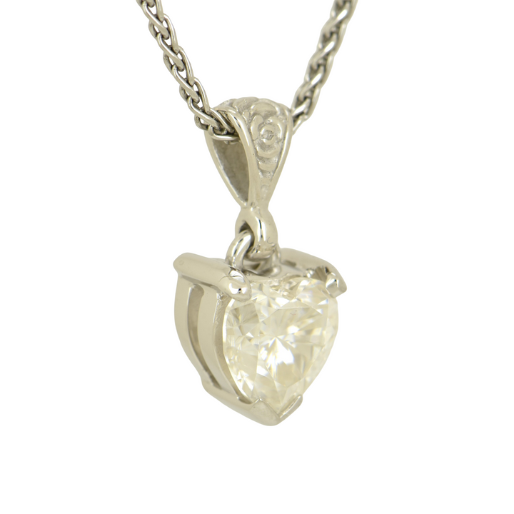 White Moissanite Pendant