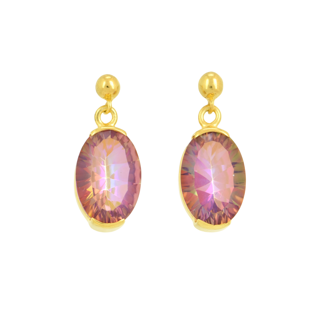 Sunstar Mystic Quartz Earrings