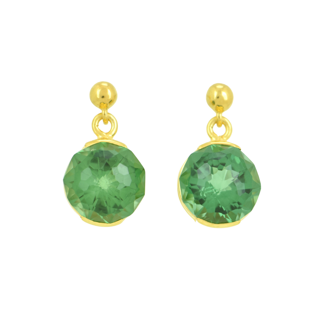 Green Hydro Quartz Earrings