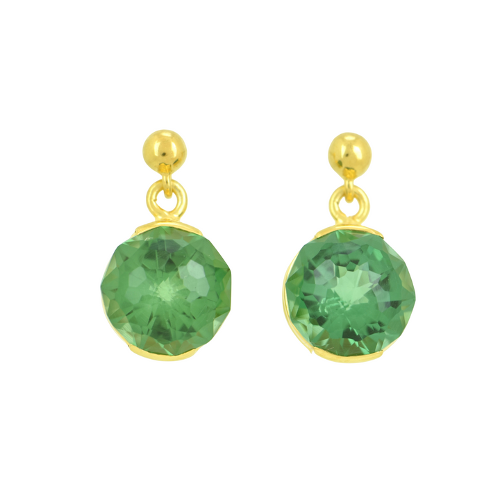 Green Hydro Quartz Earrings