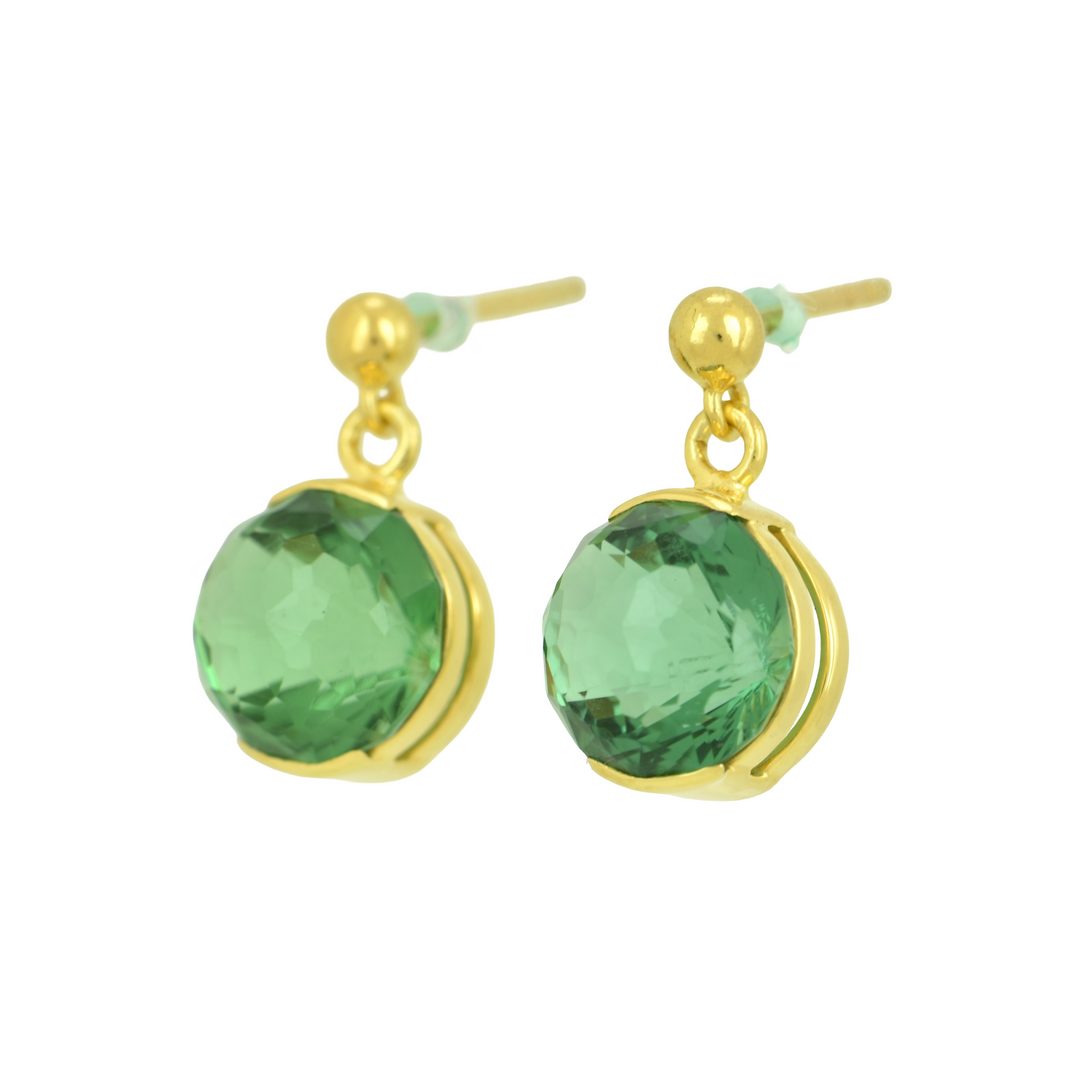Green Hydro Quartz Earrings