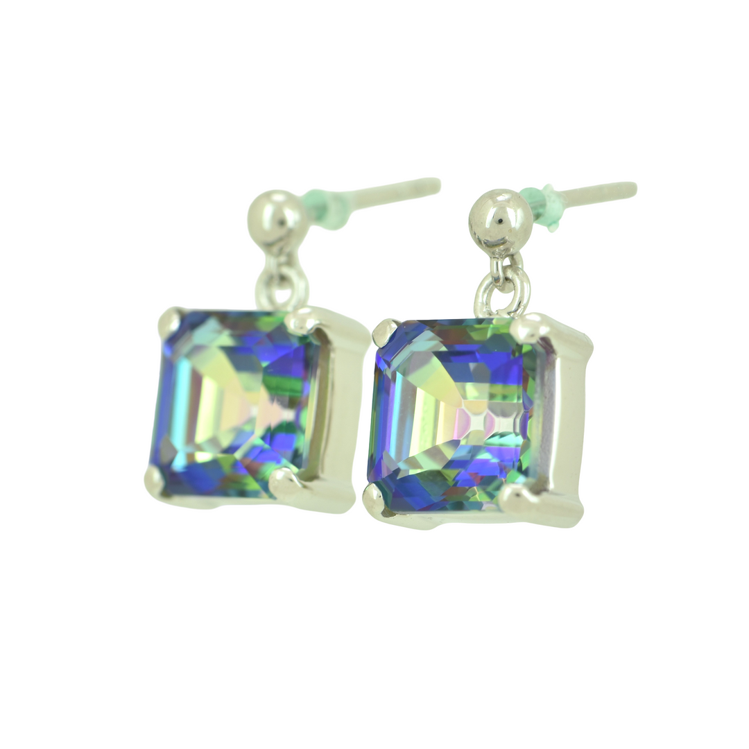 Rainbow Mystic Quartz Earrings