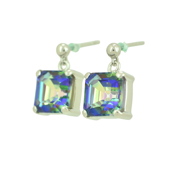 Rainbow Mystic Quartz Earrings