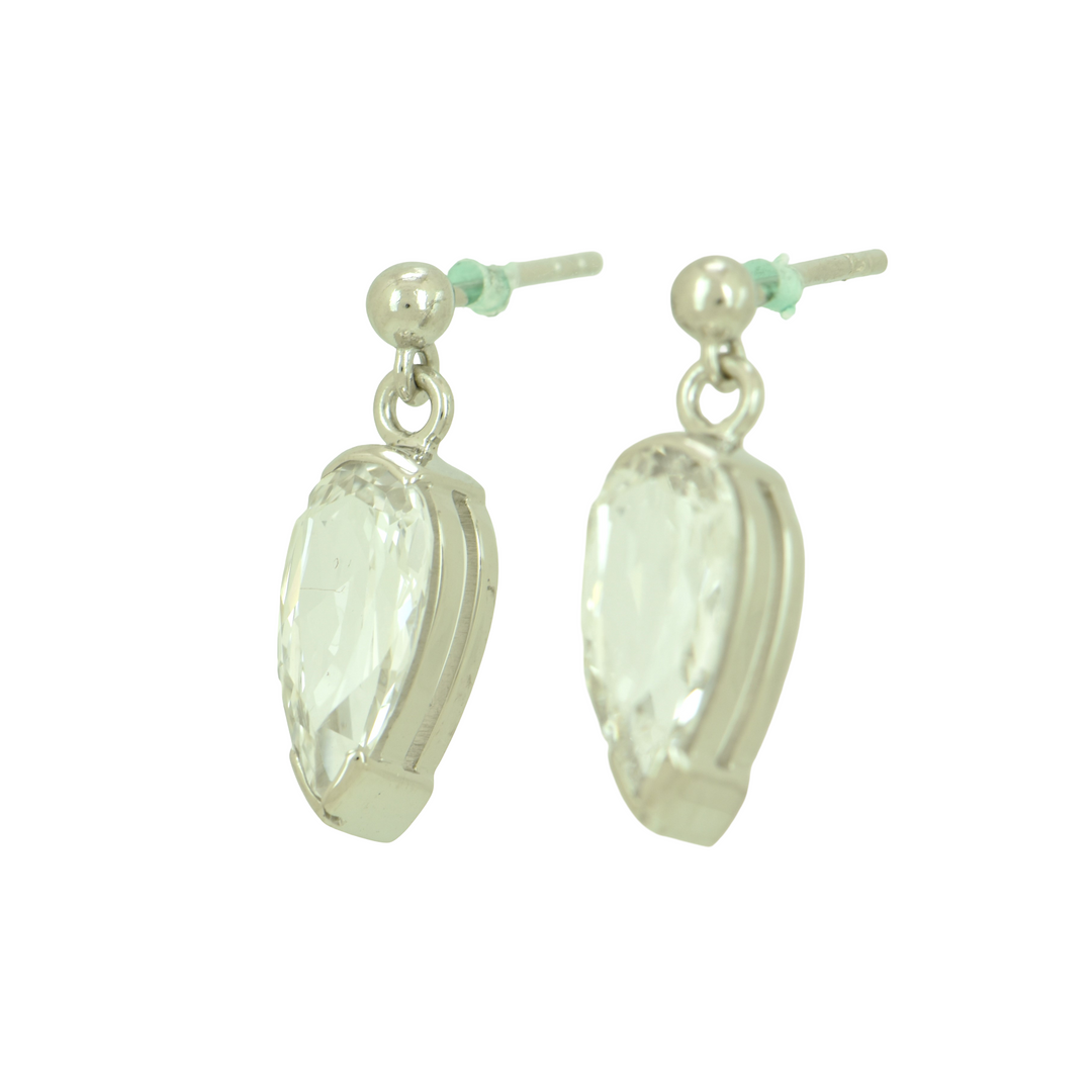 White Sapphire Earrings