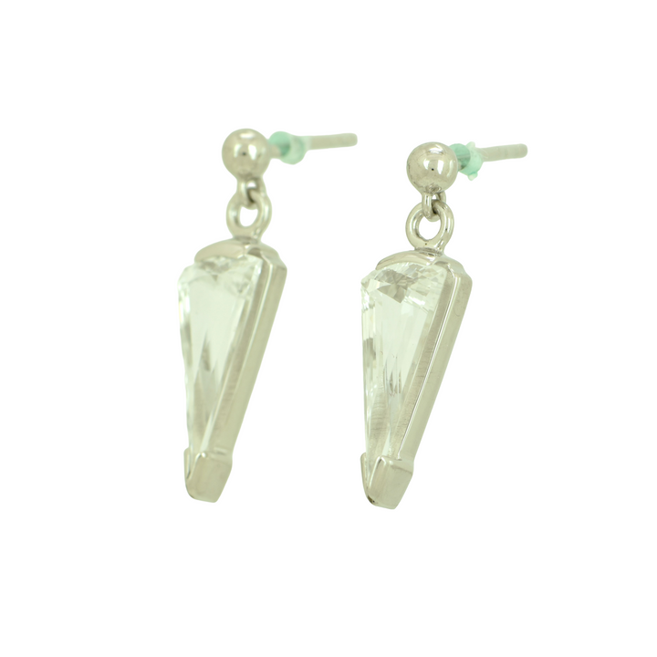 White Sapphire Earrings