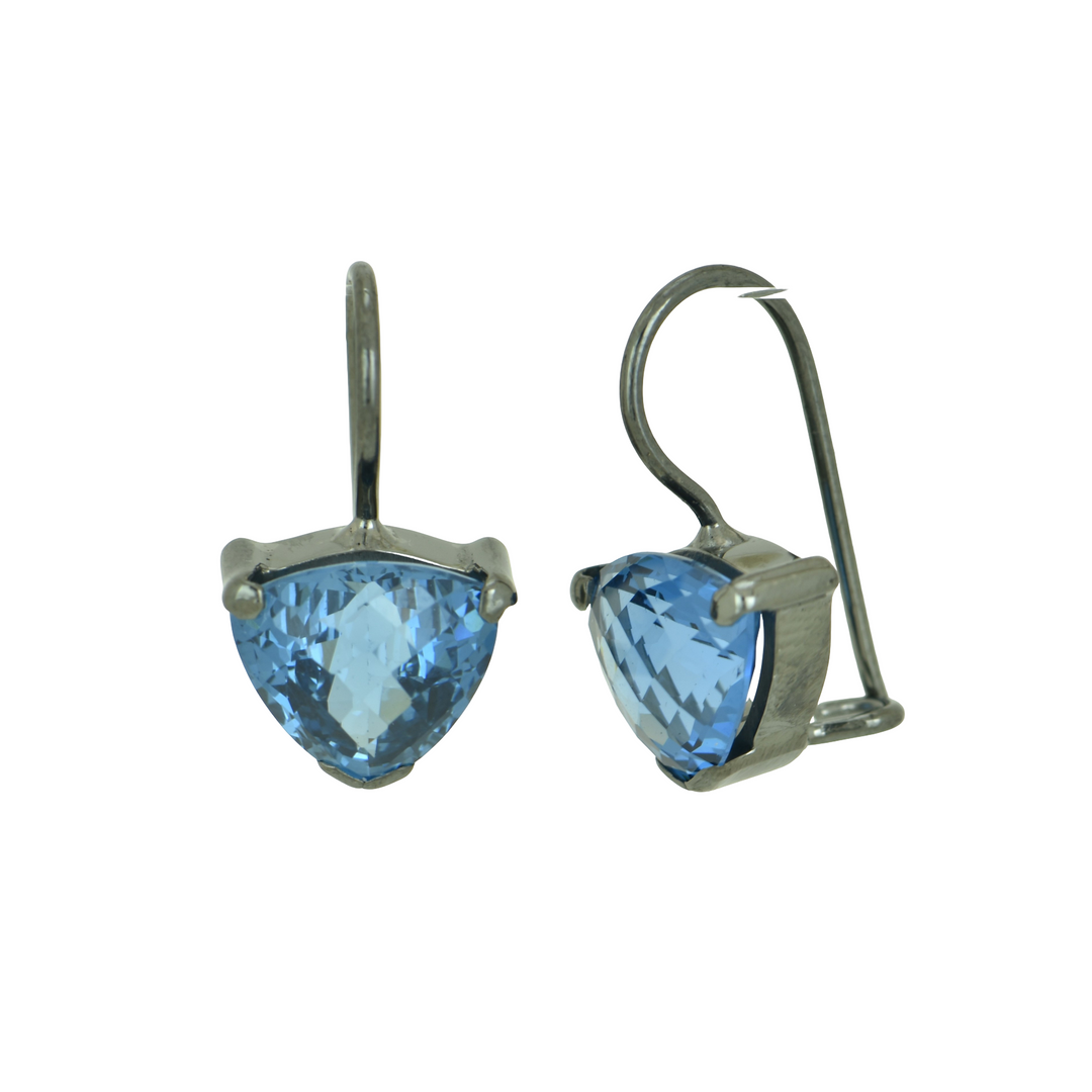 Blue Green Spinel Earrings