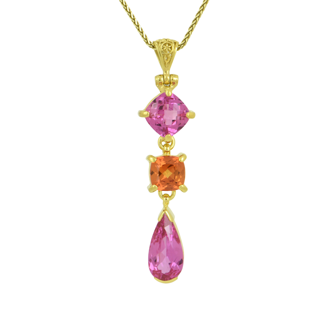 Shasta Pink Sapphire, Padparadscha Sapphire Pendant