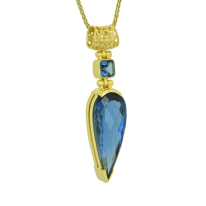 Blue Green Spinel Pendant