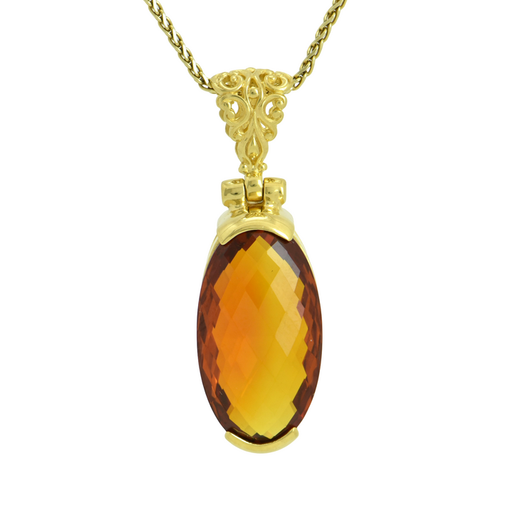 Cognac Sapphire Pendant