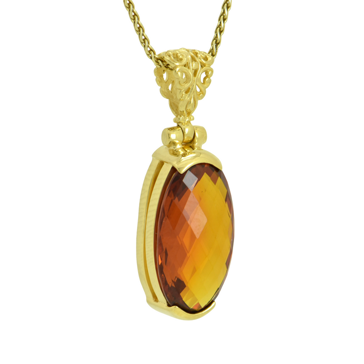 Cognac Sapphire Pendant