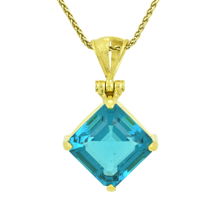 Blue Green Obsidian Pendant