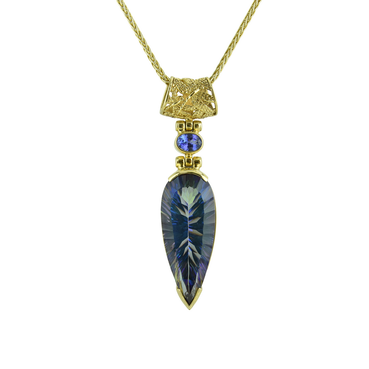 Indigo Warrior Mystic Quartz Pendant