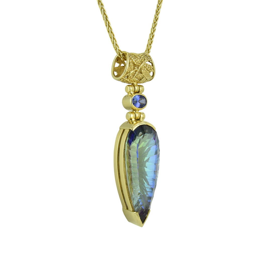 Indigo Warrior Mystic Quartz Pendant