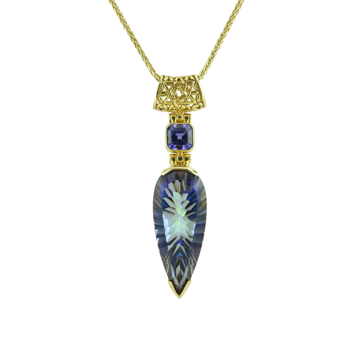 Indigo Warrior Mystic Quartz Pendant