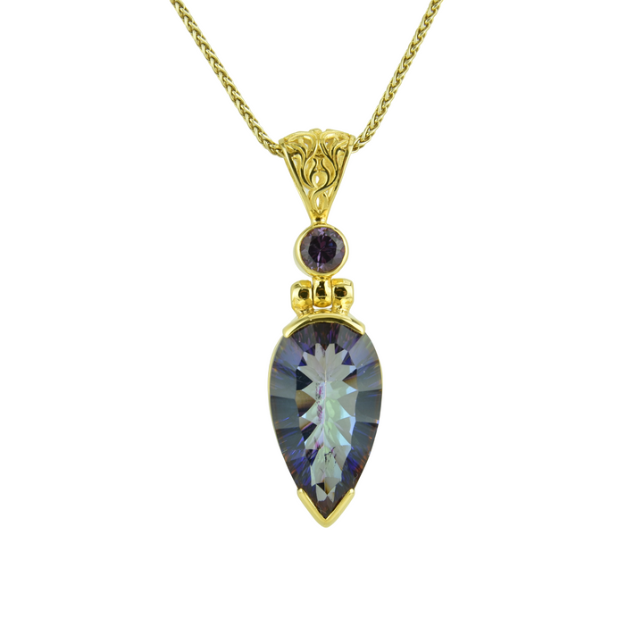 Indigo Warrior Mystic Quartz Pendant