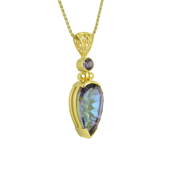 Indigo Warrior Mystic Quartz Pendant