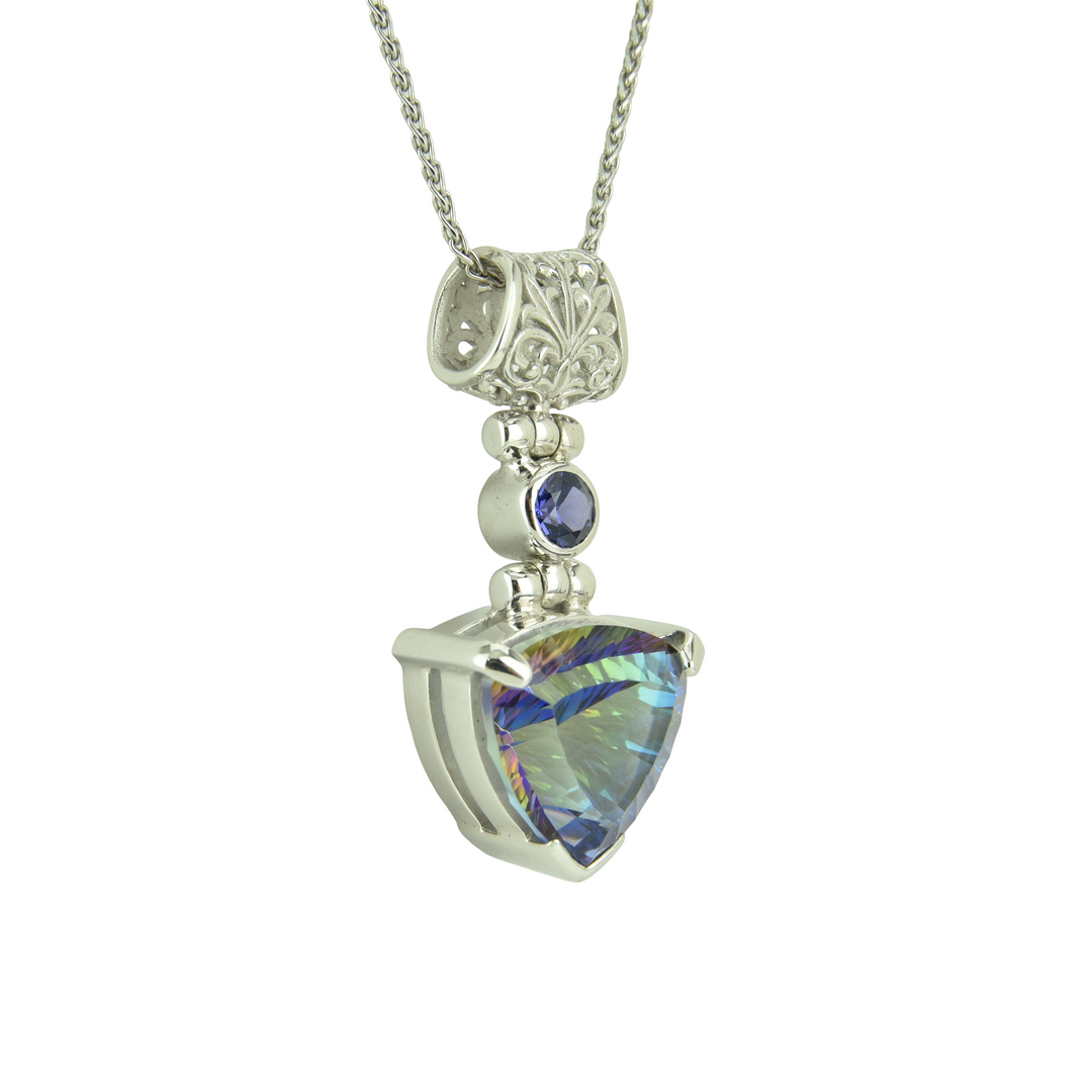 Indigo Warrior Mystic Quartz Pendant