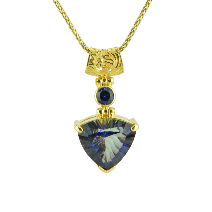 Indigo Warrior Mystic Quartz Pendant
