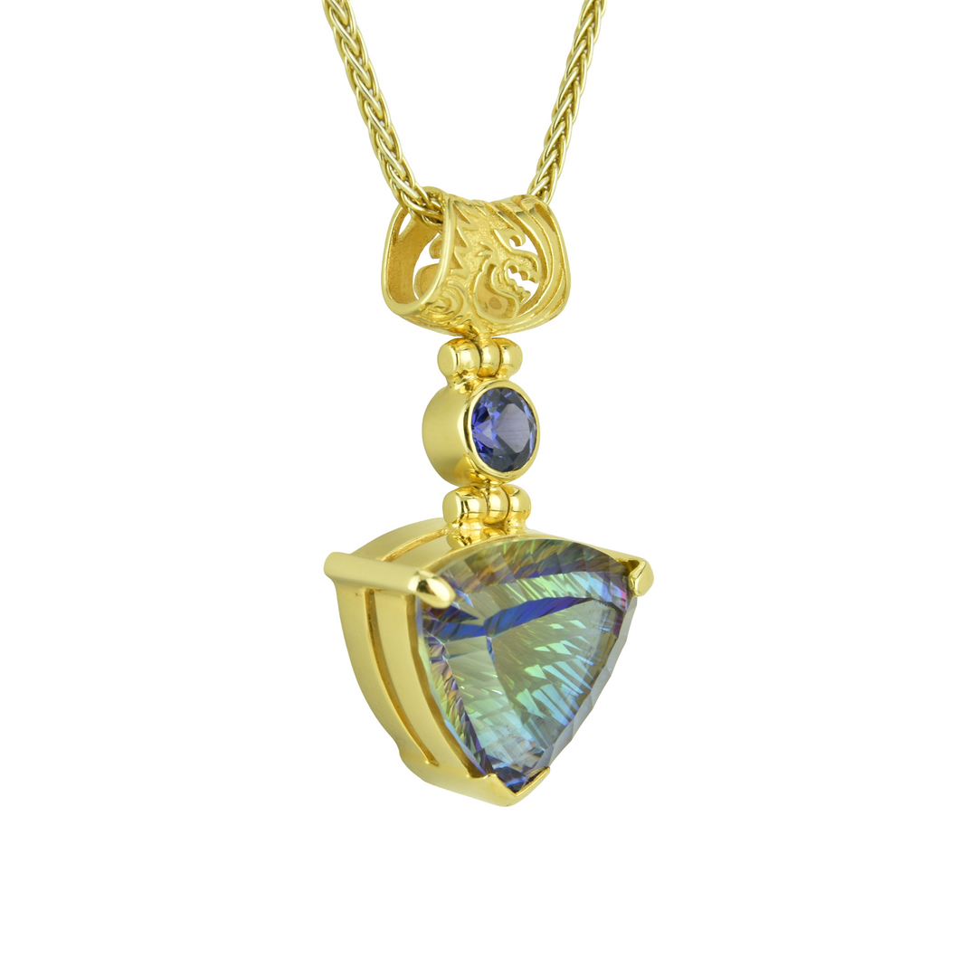 Indigo Warrior Mystic Quartz Pendant